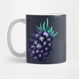 Blackberry Illustration in Colored Pencils Mug